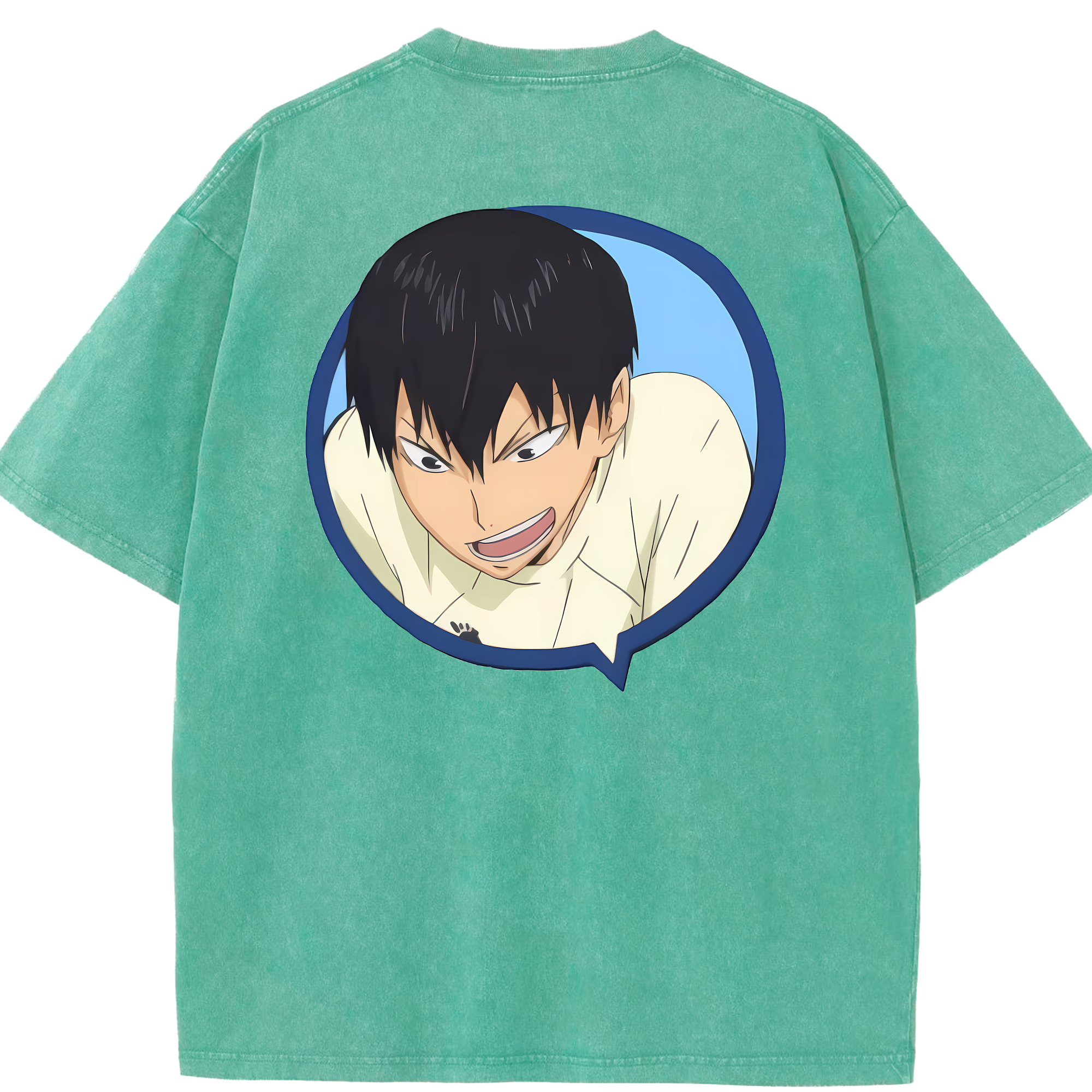 （画像用） ハイキュー!! Haikyu!! 綿100% ヴィンテージ風 半袖Tシャツ（背面プリント）